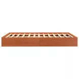 viaszbarna tömör fenyőfa ágy matrac nélkül 120 x 190 cm