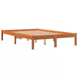 viaszbarna tömör fenyőfa ágy matrac nélkül 120 x 190 cm