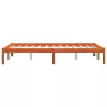 viaszbarna tömör fenyőfa ágy matrac nélkül 120 x 190 cm