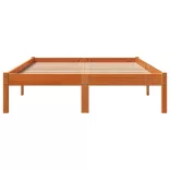 viaszbarna tömör fenyőfa ágy matrac nélkül 140 x 190 cm