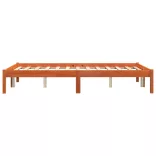 viaszbarna tömör fenyőfa ágy matrac nélkül 140 x 190 cm