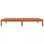 viaszbarna tömör fenyőfa ágy matrac nélkül 90 x 200 cm