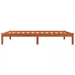 viaszbarna tömör fenyőfa ágy matrac nélkül 100 x 200 cm