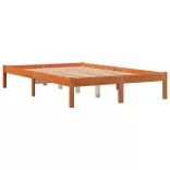 viaszbarna tömör fenyőfa ágy matrac nélkül 120 x 200 cm