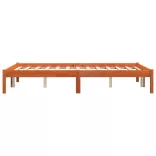 viaszbarna tömör fenyőfa ágy matrac nélkül 120 x 200 cm