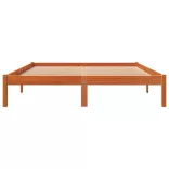 viaszbarna tömör fenyőfa ágy matrac nélkül 150 x 200 cm