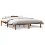 viaszbarna tömör fenyőfa ágy matrac nélkül 160 x 200 cm