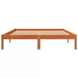 viaszbarna tömör fenyőfa ágy matrac nélkül 160 x 200 cm