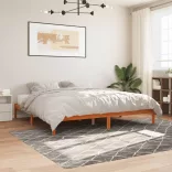 viaszbarna tömör fenyőfa ágy matrac nélkül 180 x 200 cm