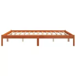 viaszbarna tömör fenyőfa ágy matrac nélkül 180 x 200 cm