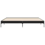 fekete szerelt fa és fém ágykeret 200 x 200 cm