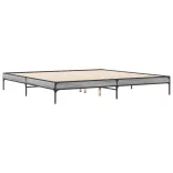 szürke sonoma szerelt fa és fém ágykeret 200 x 200 cm