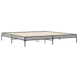 szürke sonoma szerelt fa és fém ágykeret 200 x 200 cm