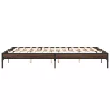 barna tölgyszínű szerelt fa és fém ágykeret 140 x 200 cm