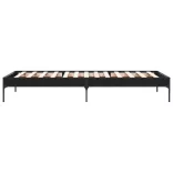 fekete szerelt fa és fém ágykeret 90 x 200 cm