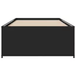 fekete szerelt fa és fém ágykeret 100 x 200 cm