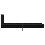 fekete szerelt fa és fém ágykeret 75 x 190 cm