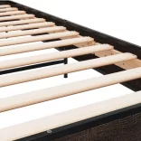 barna tölgyszínű szerelt fa és fém ágykeret 75 x 190 cm