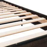 barna tölgyszínű szerelt fa és fém ágykeret 90 x 190 cm