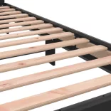 fekete szerelt fa és fém ágykeret 90 x 200 cm