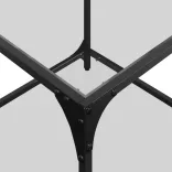 2 db acél dohányzóasztal átlátszó üveglappal 50 x 50 x 40 cm