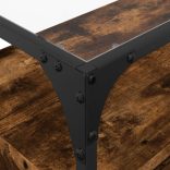 füstös tölgy szerelt fa TV-szekrény üveglappal 98 x 35 x 51 cm