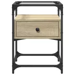 sonoma tölgy színű szerelt fa éjjeliszekrény 40 x 40 x 55 cm