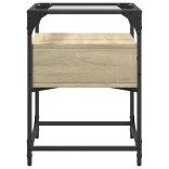 sonoma tölgy színű szerelt fa éjjeliszekrény 40 x 40 x 55 cm