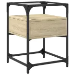 sonoma tölgy színű szerelt fa éjjeliszekrény 40 x 40 x 55 cm