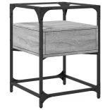 szürke sonoma színű szerelt fa éjjeliszekrény 40 x 40 x 55 cm