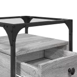 szürke sonoma színű szerelt fa éjjeliszekrény 40 x 40 x 55 cm