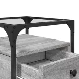 2 db szürke sonoma színű szerelt fa éjjeliszekrény 40x40x55 cm