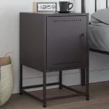 fekete acél éjjeliszekrény 36 x 39 x 60,5 cm