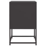 2 db fekete acél éjjeliszekrény 36x39x60,5 cm