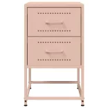 rózsaszín acél éjjeliszekrény 36x39x60,5 cm