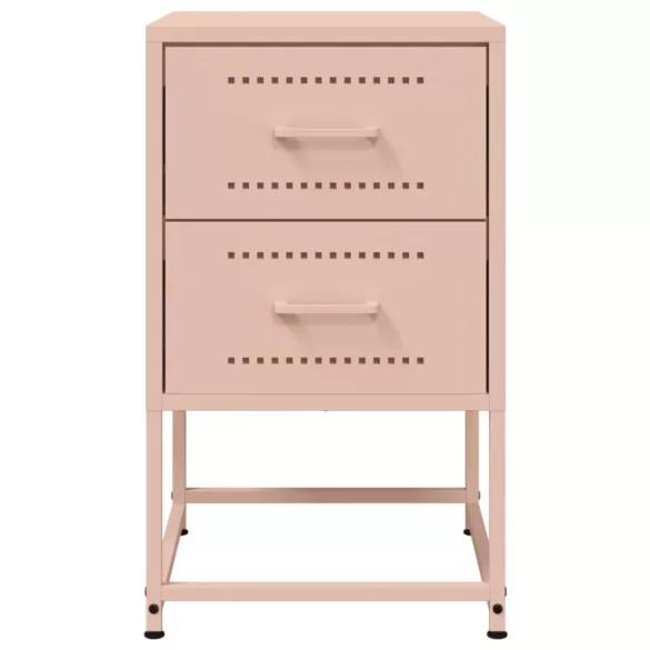 rózsaszín acél éjjeliszekrény 36x39x60,5 cm