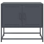 antracitszürke acél TV-szekrény 68,5x39x60,5 cm