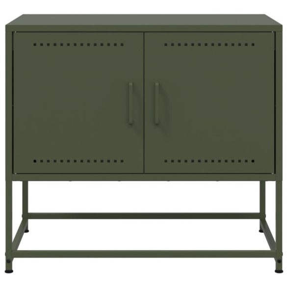 olívazöld acél TV-szekrény 68,5x39x60,5 cm