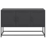 fekete acél TV-szekrény 100,5x39x60,5 cm