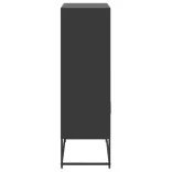fekete acél magasszekrény 68,5x38,5x123,5 cm