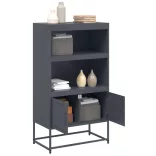 antracitszürke acél magasszekrény 68,5 x 38,5 x 123,5 cm