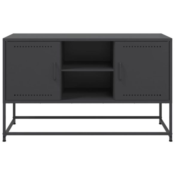 fekete acél TV-szekrény 100,5x39x60,5 cm