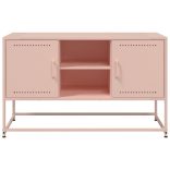 rózsaszín acél TV-szekrény 100,5x39x60,5 cm