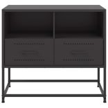 fekete acél TV-szekrény 68 x 39 x 60,5 cm