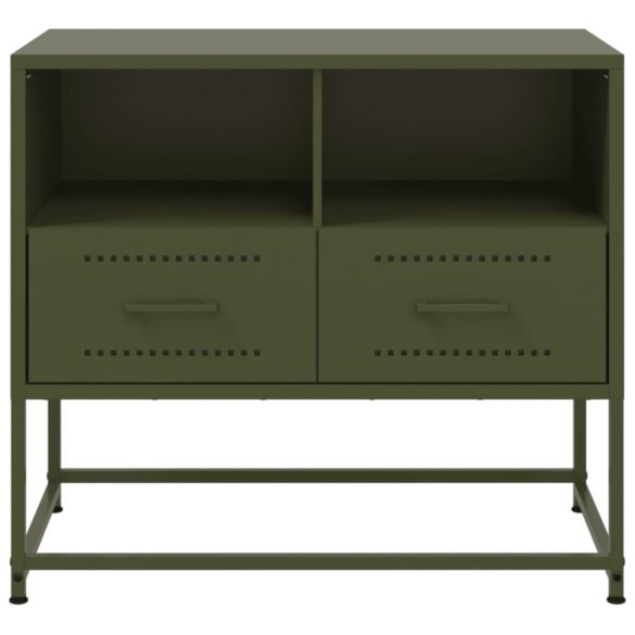 olívazöld acél TV-szekrény 68 x 39 x 60,5 cm