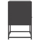 2 db fekete acél éjjeliszekrény 36x39x60,5 cm