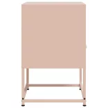 2 db rózsaszín acél éjjeliszekrény 36x39x60,5 cm