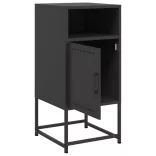 fekete acél éjjeliszekrény 36 x 39 x 78 cm