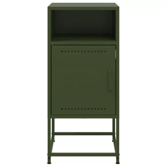 2 db olívazöld acél éjjeliszekrény 36 x 39 x 78 cm