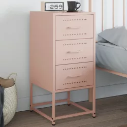 rózsaszín acél éjjeliszekrény 36 x 39 x 78 cm